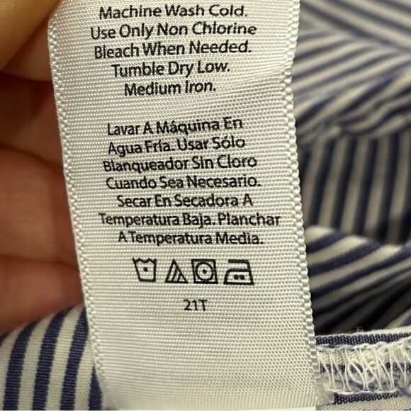 Free Assembly Striped Button-Up casual Dress with Waist Tie size extra large - Picture 12 of 15